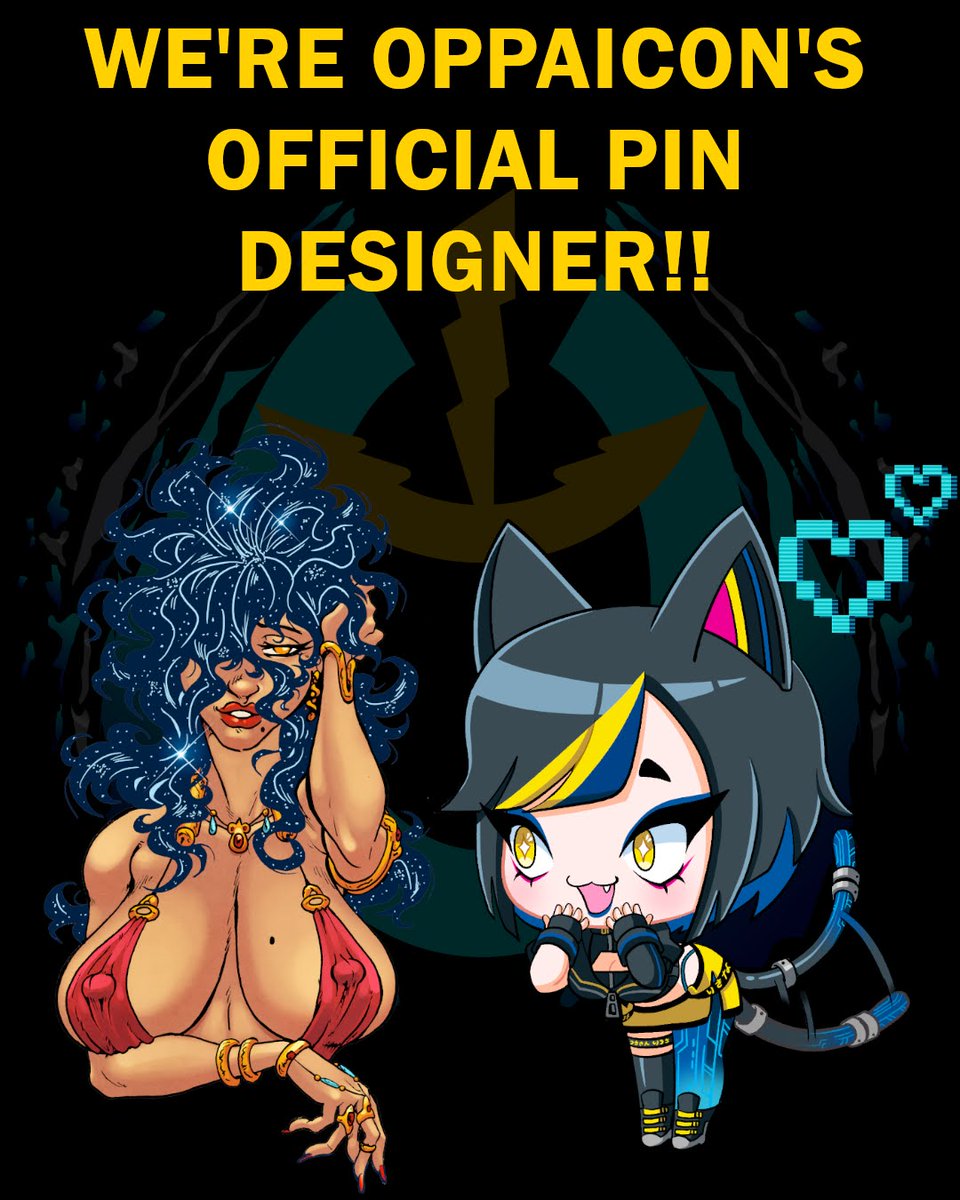 overpoweredpins's tweet photo. We are honored to be Oppaicon's official pin designer!!! We are just a tiny shop and to be able to make a pin for a convention is like a dream!! Dropping tomorrow. Who's ready!! Artwork by @paragon_unity 
#adultcon https://t.co/7NfzzjMbm0