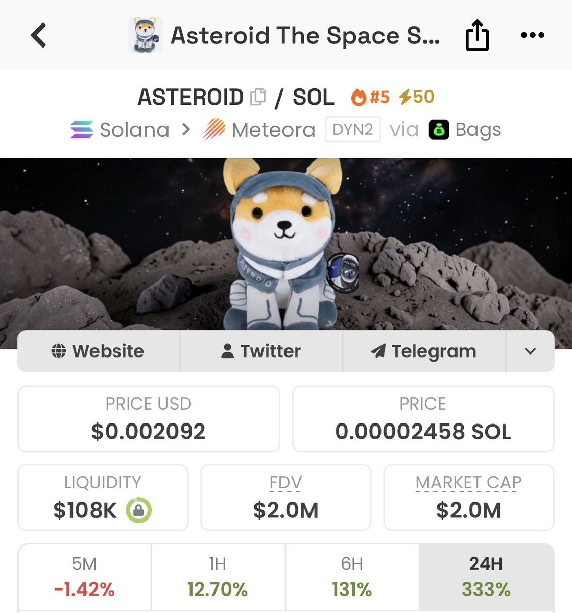Asteroid ☄️🌕🐕 tweet media