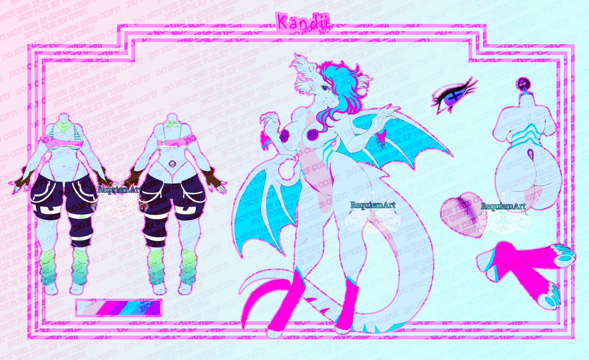 MechHaru's tweet photo. Wanted to give one of my favorite girlies I designed Kandii some love! Watermarking and reference done by @Requiem_Arts https://t.co/ypYqGpo533