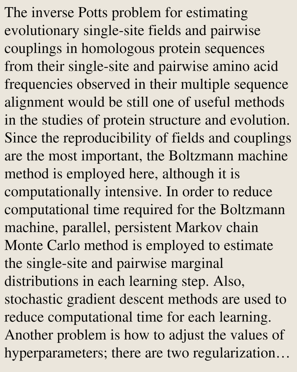 Pastel's tweet photo. Boltzmann Machine Learning with a Parallel, Persistent Markov chain Monte Carlo method for Estimating Evolutionary Fields and Couplings from a Protein Multiple Sequence Alignment
https://t.co/O3fLy060SK [𝚚-𝚋𝚒𝚘.𝙱𝙼 𝚌𝚘𝚗𝚍-𝚖𝚊𝚝.𝚜𝚝𝚊𝚝-𝚖𝚎𝚌𝚑 𝚌𝚜.𝙻𝙶 𝚜𝚝𝚊𝚝.𝙼𝙻] https://t.co/oBNbKZfTL7