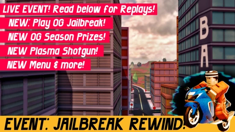 InfoForJB's tweet image. 2 Years ago, The #Jailbreak Rewind Live Event/update occurred!

This Event/Update included:
- OG Jailbreak! ⏰
- Plasma Shotgun! 👽
- Season 21: Rewind! ⏰
- Save The World Event! ☄️
- OG Buildings &amp;amp; other map decorations from OG! 🏙️

Did you enjoy this event?