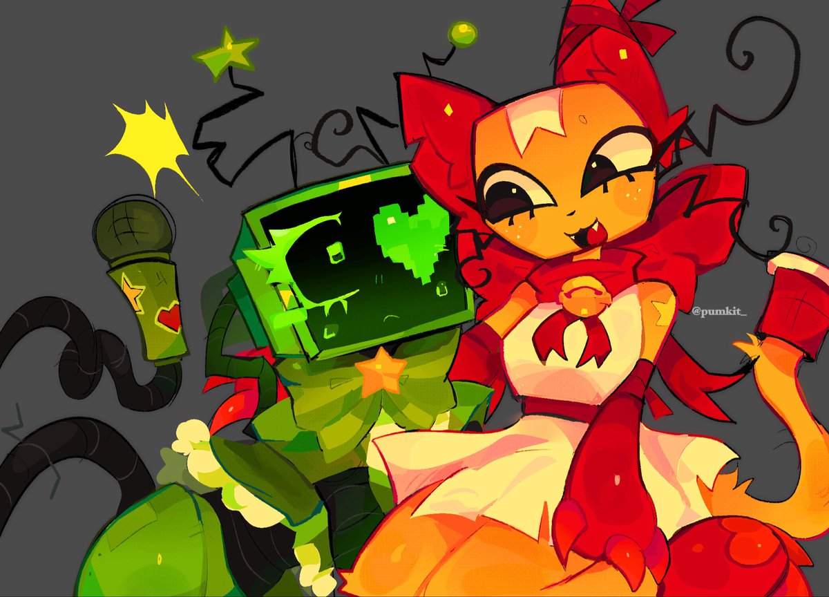 Pumkit_'s tweet photo. Art trade with @ _Kawffe_ vee and scraps !^^

#dandysworld #dandysworldfanart https://t.co/eRv4qj1XYb