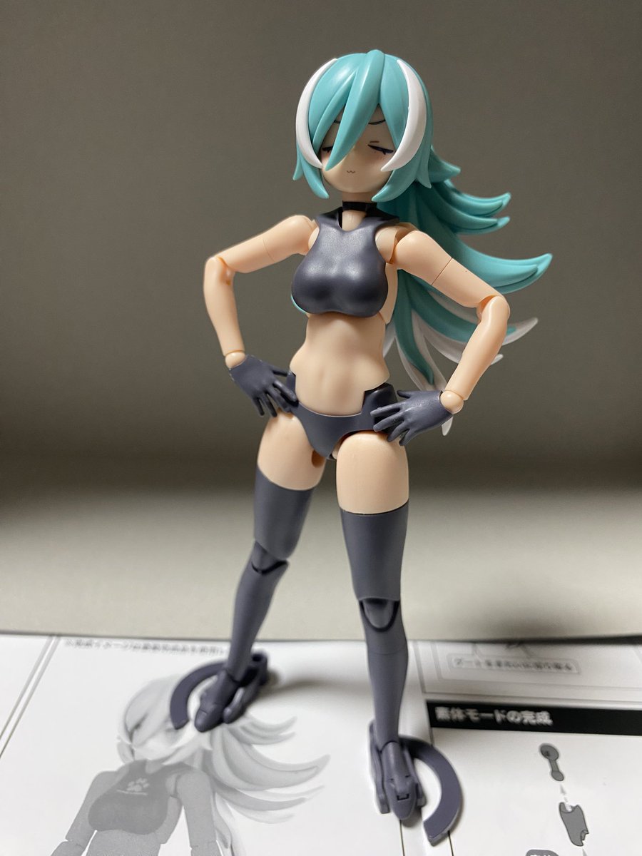 プニモフ ランちゃん、素体モードまで完成！
ンフー顔カワイイw

#コトブキヤ　#メガミデバイス　#プニモフ