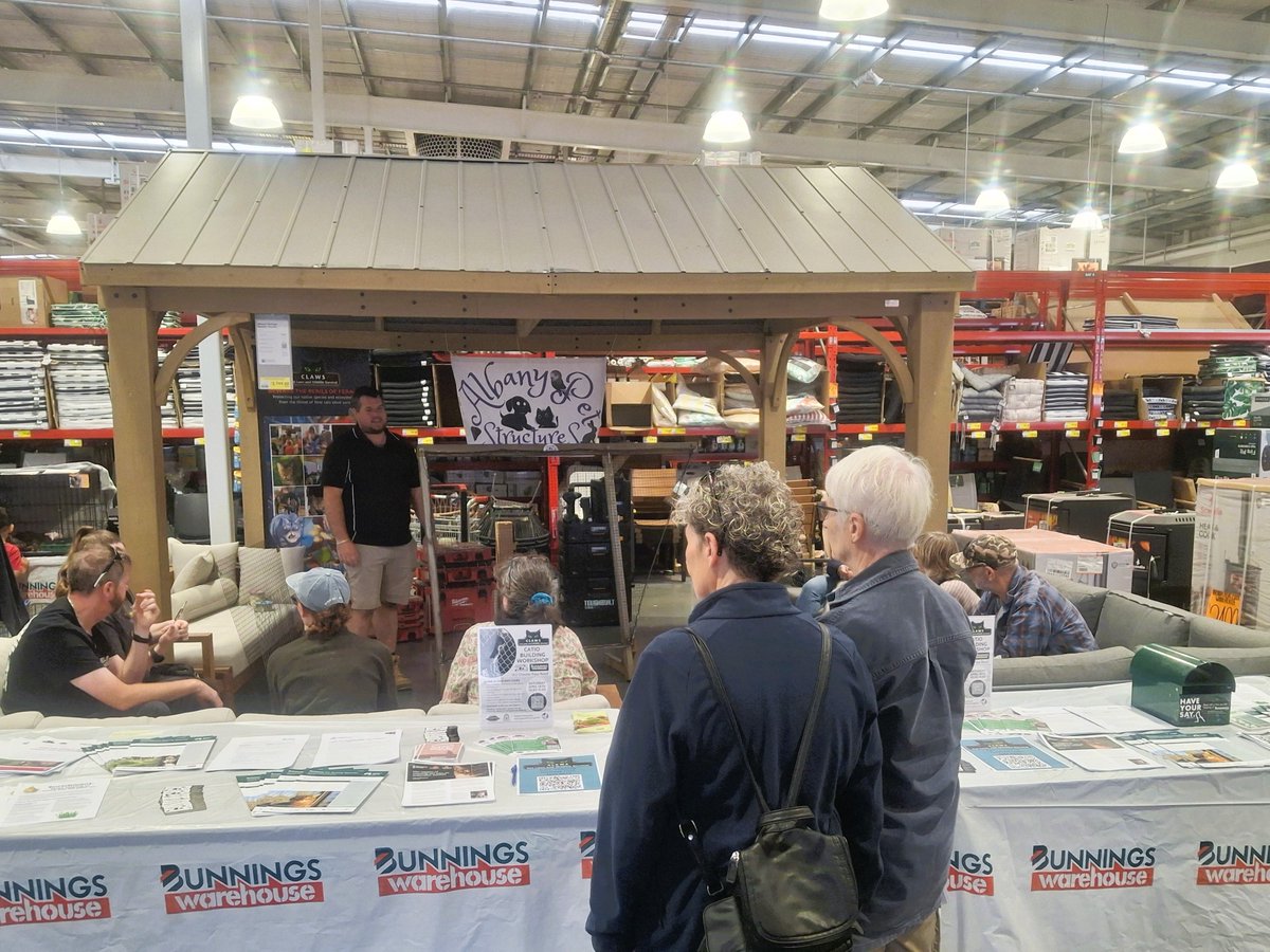 notoferalcats's tweet image. What a great Saturday with Albany Pet Structures and Bunnings Warehouse Australia (Albany) learning about the ins and outs of building a #catio for your pet #cat. Working to reduce roaming cats, keeping them safe at home.

#Responsiblepetownership #greatsouthernwa #petcats