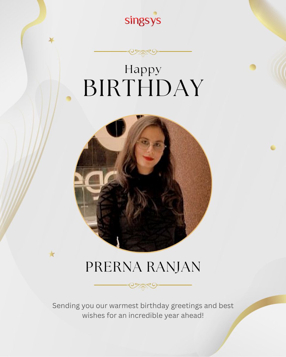 singsyspteltd's tweet image. Wishing you a very Happy Birthday! Mahima Singh Prerna Ranjan

May this year bring you continued success, growth, and new opportunities to achieve great milestones. Your dedication and positive attitude truly add value to the team. 
#Birthdaycelebration #Bestwishes #Singsys