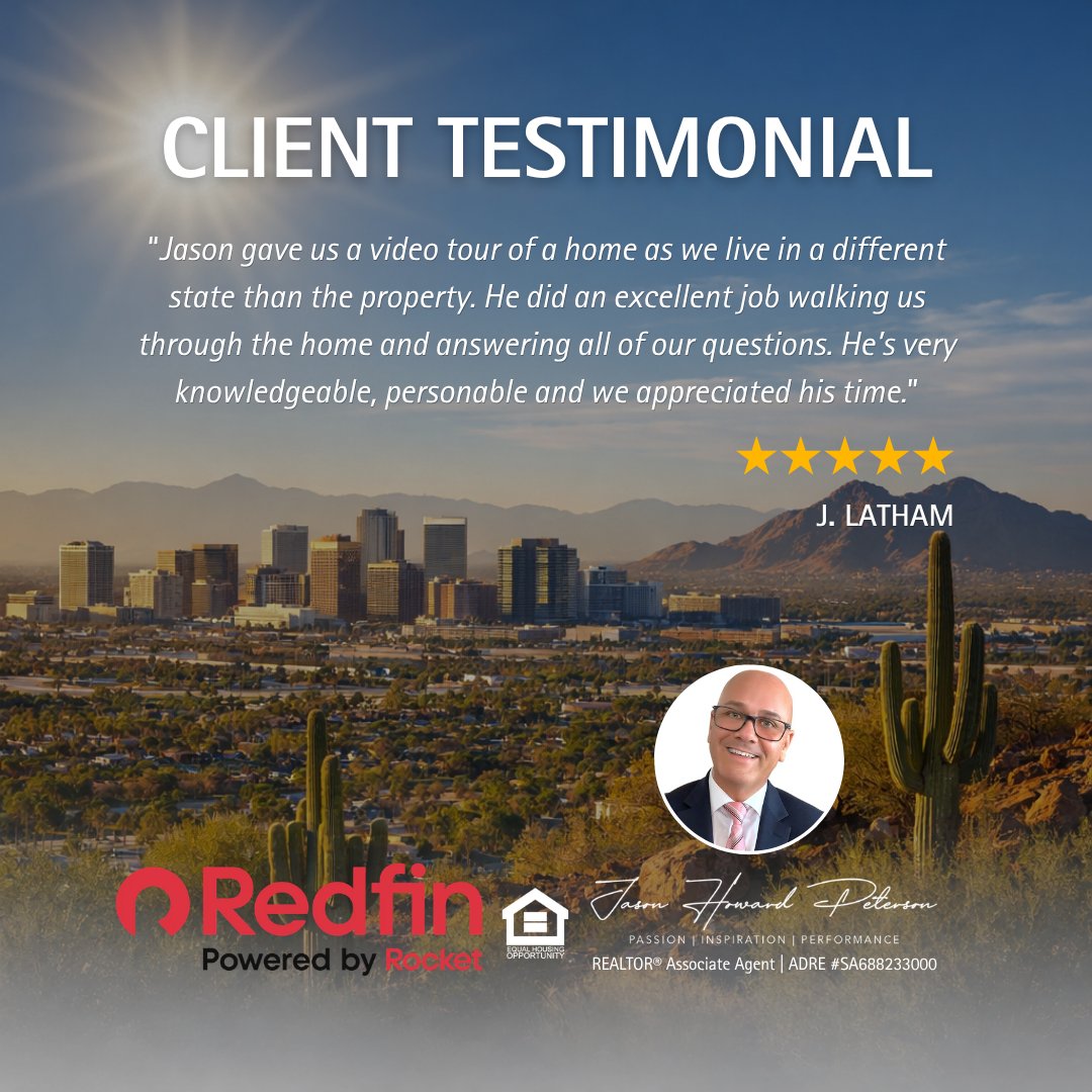 JasonHPeterson's tweet image. 📣 “Jason gave us a video tour of a home as we live in a different state than the property. He did an excellent job walking us through the home and answering all of our questions. He’s very knowledgeable, personable and we appreciated his time.” – J. Latham ✨

#Redfin #Review