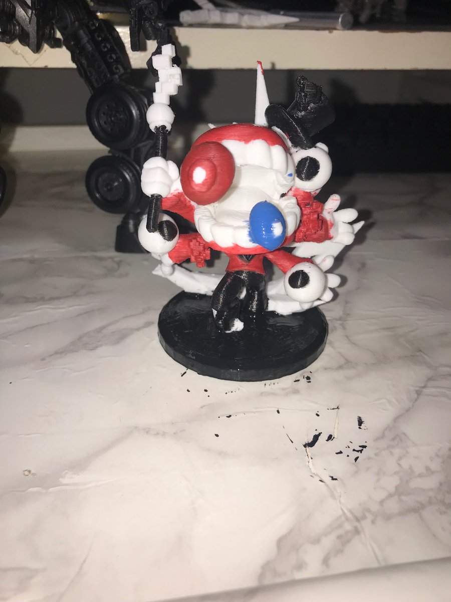 “Your Stupidity is Pasty infinity!”
Does this count as a Knock off Caine? Found the STL and printed it for fun. I’m not finished painting but I’ve painted enough to look okay.