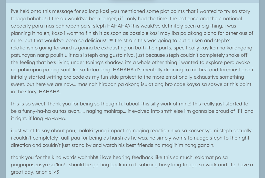 multowrites's tweet photo. in another life na lang siguro anonie.... inisip ko na siya eh, kaso 'yun nga ang hirap nyahahah XD #brode https://t.co/h2MPGhtGnK