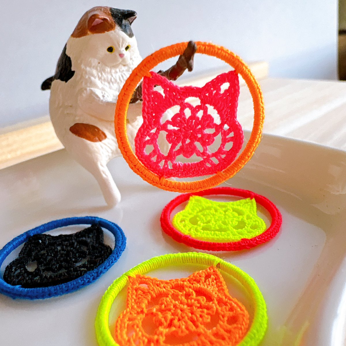 小さなレースを編んでいます：maru-maru tweet media