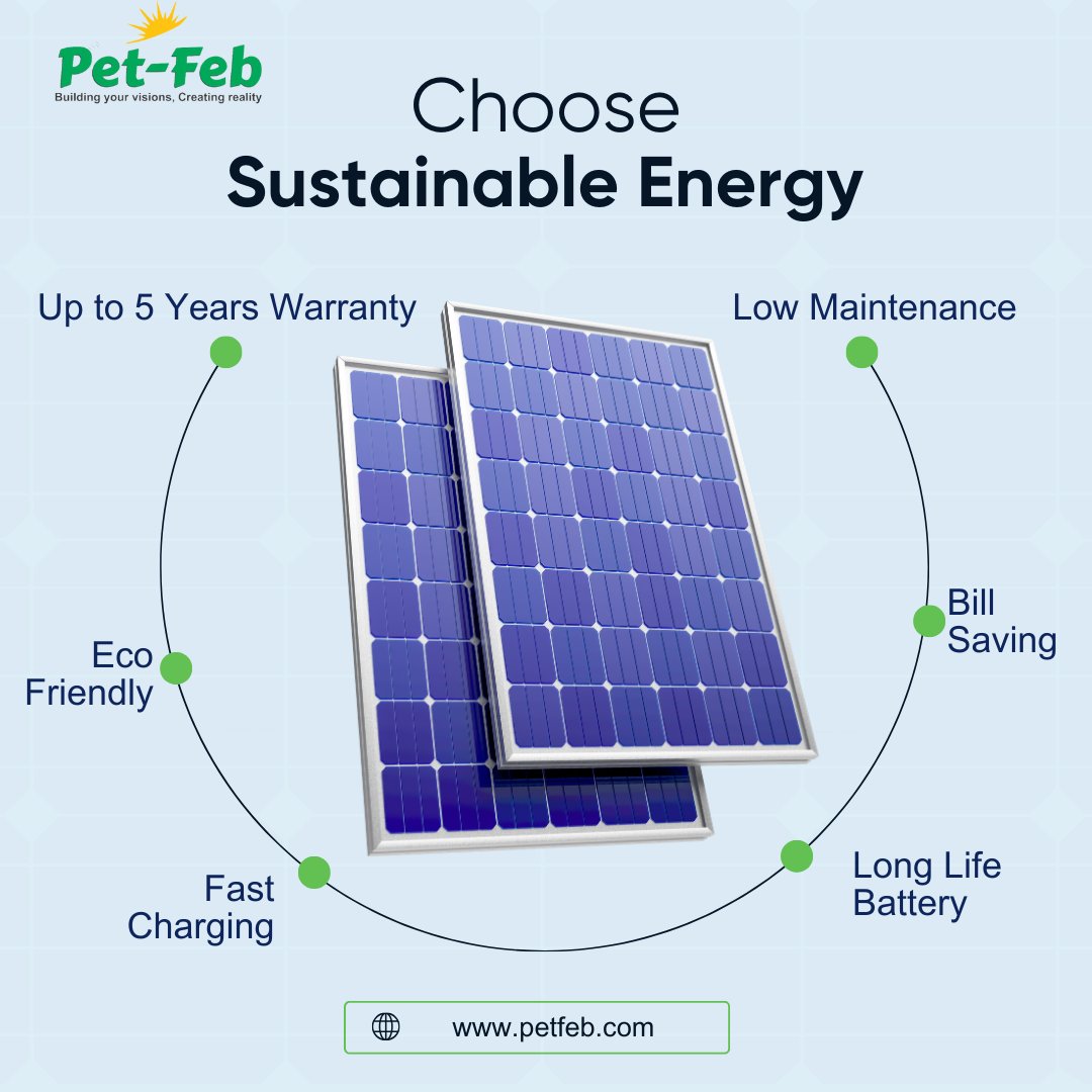 PetFeb's tweet image. Every solar panel installed helps reduce carbon emissions and supports a more sustainable energy future. Small steps today can power a better tomorrow. 
#SolarEnergy #CleanEnergy #RenewableEnergy #SustainableLiving #PetFebEnergy #SolarPower #RenewableEnergyNigeria