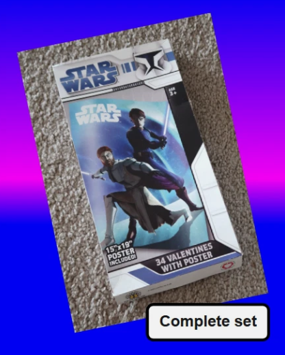 treasuretrove44's tweet image. ❤️ Star Wars Clone War Valentine's Day cards
34 ct box with Poster Paper Magic 34 count set
Elementary school classroom
Valentine exchange party school classmates
Valentines cardshopping on eBay #ValentinesDay
CLICK Link BELOW for sale details or to buy ⬇️
ebay.com/itm/2273099616…