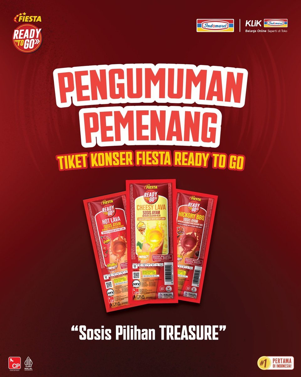 fiestareadytogo's tweet image. Teume udah nungguin ini, kan? 👀
Pengumuman pemenang Raflle Stamp Indomaret Tiket Konser

📩 Check email kamu sekarang!
Info dikirim via email oleh Indomaret (link konfirmasi + WA Fiesta).
Pastikan nomor kamu aktif ya!

GRATIS tanpa biaya apa pun.

#FiestaReadyToGo #TREASURE