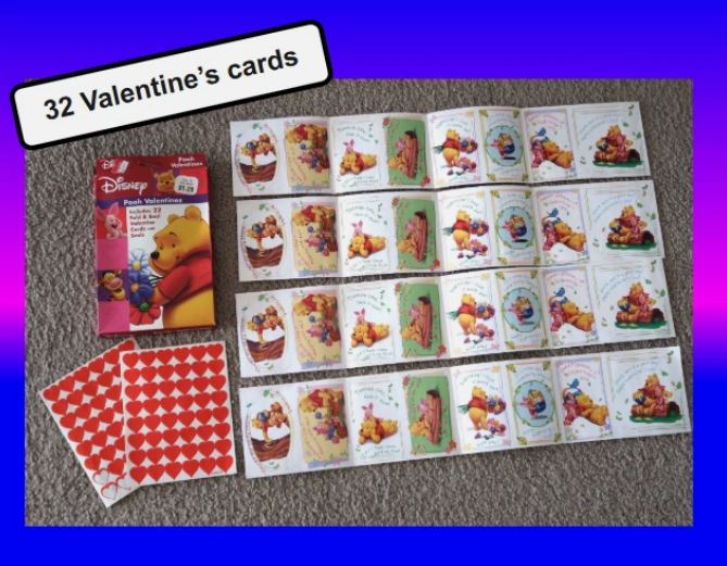 treasuretrove44's tweet image. ❤️ Vintage Winnie the Pooh bear Valentine's Day cards
32 ct box Paper Magic
Elementary school classroom exchange party
school friends classmates Valentine mail
Valentines card shopping on eBay #ValentinesDay
CLICK the Link BELOW for sale details to buy ⬇️
ebay.com/itm/2273099616…