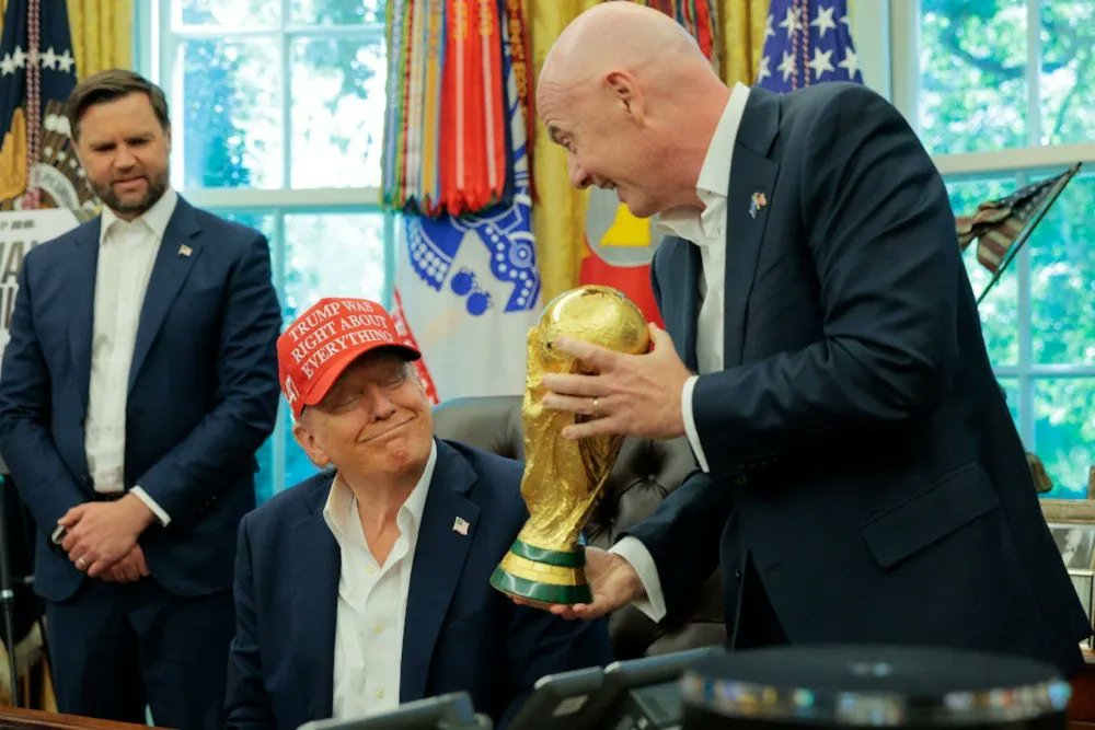 DennisKoch10's tweet image. Trump and FIFA Have Already Broken the 2026 World Cup

Travel bans, ICE fears, and astronomical costs are ruining the tournament before it begins—not that Trump or Gianni Infantino care.

#FIFA #Trump #ICE #USA #uspoli

open.substack.com/pub/newrepubli…