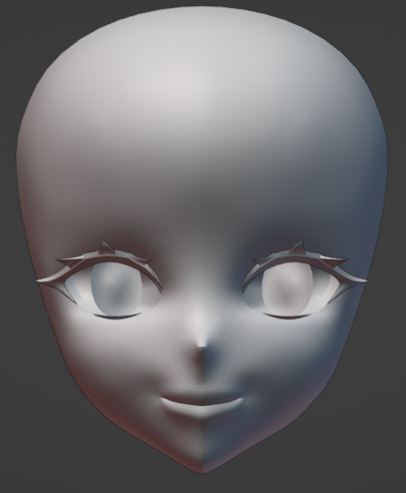 EdgarOng17's tweet image. A 3D head I did for practice   #practice #WIP #Blender #3D #Vtuber