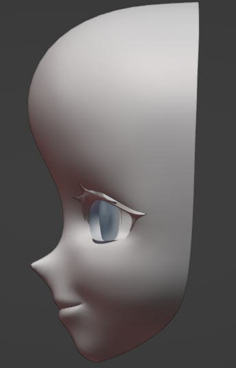 EdgarOng17's tweet image. A 3D head I did for practice   #practice #WIP #Blender #3D #Vtuber