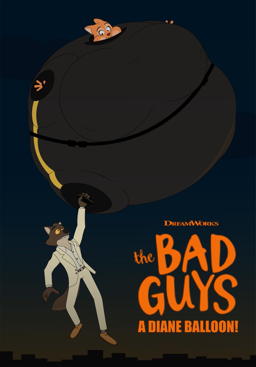 wolf_blue12's tweet image. the bad guys: a Diane balloon! 
#inflation #bellyinflation #bodyinflation #inflationart #DianeFoxington #mrwolf #thebadguys #TheCrimsonPaw