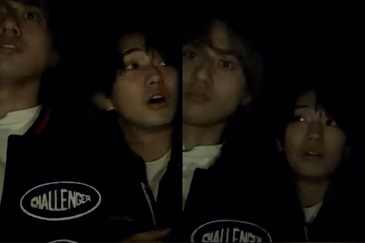 こじまくんの腕にしがみつて肩からぴょっこりしてる正門くんかわいすぎるもんびばお化け屋敷たのしみ👻youtube.com/shorts/Y5WdhKJ…