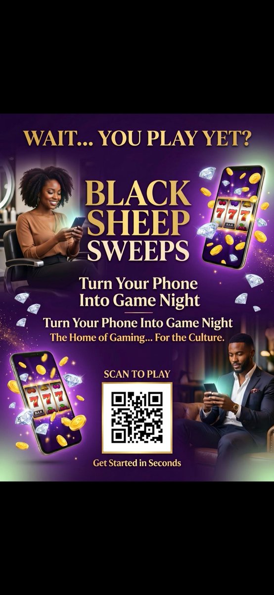 rhaiven's tweet image. 🎰 YOU STILL NOT PLAYING?! 👀
Turn your phone into MONEY TIME 💰
📲 Scan the code
🎮 Start playing
🔥 Win BIG
#win #fun #spins #play #money
 #BlackSheepSweeps #WinningTime #Beaumont #games