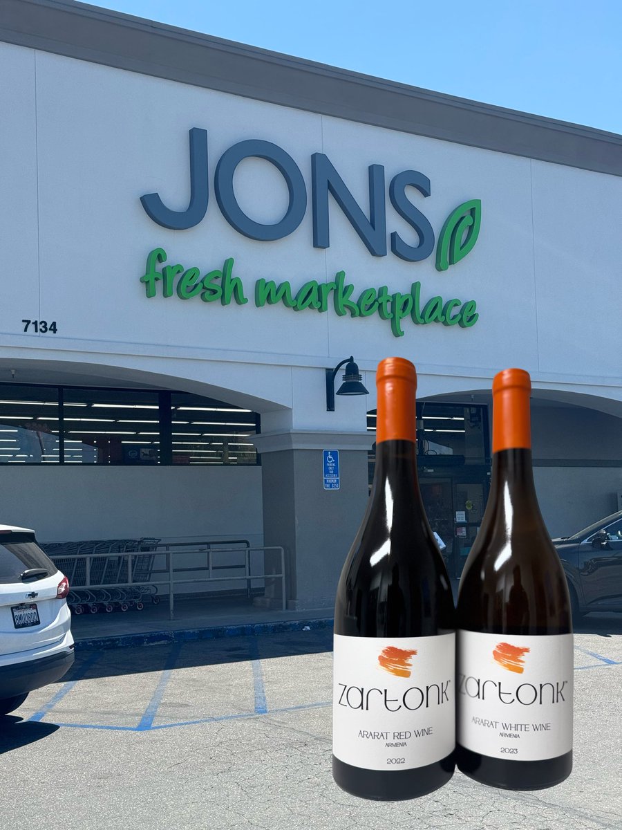 Zartonk Wines have officially arrived at JONS Marketplace 🍷

In case you don't live close to a JONS Marketplace, click on the link below. 

winesofarmenia.com/collections/za…

<a href="/JONSmarketplace/">JONSmarketplace</a> <a href="/StepanWB/">Stepan Baghdassarian</a> 

#ZartonkWines #ArmenianWine #jonsmarketplace #winesofarmenia #armenianmarket