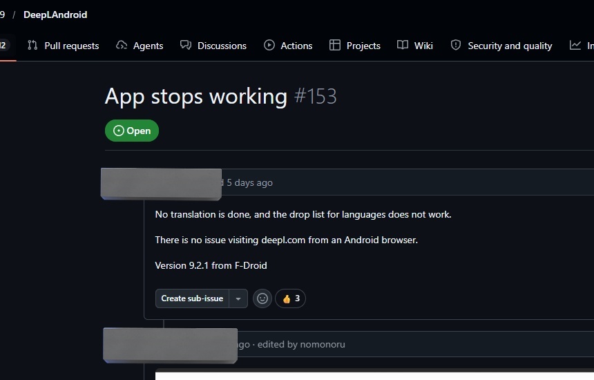 App stops working駆動開発