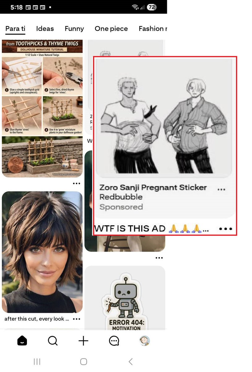 Raion_41269's tweet image. WTF, Pinterest and temu? Advertisements get so weird sometimes, Guess AI thinks they are good ads.

a pin and some stickers hahaha 

#pinterest #zosan #temu #AIads