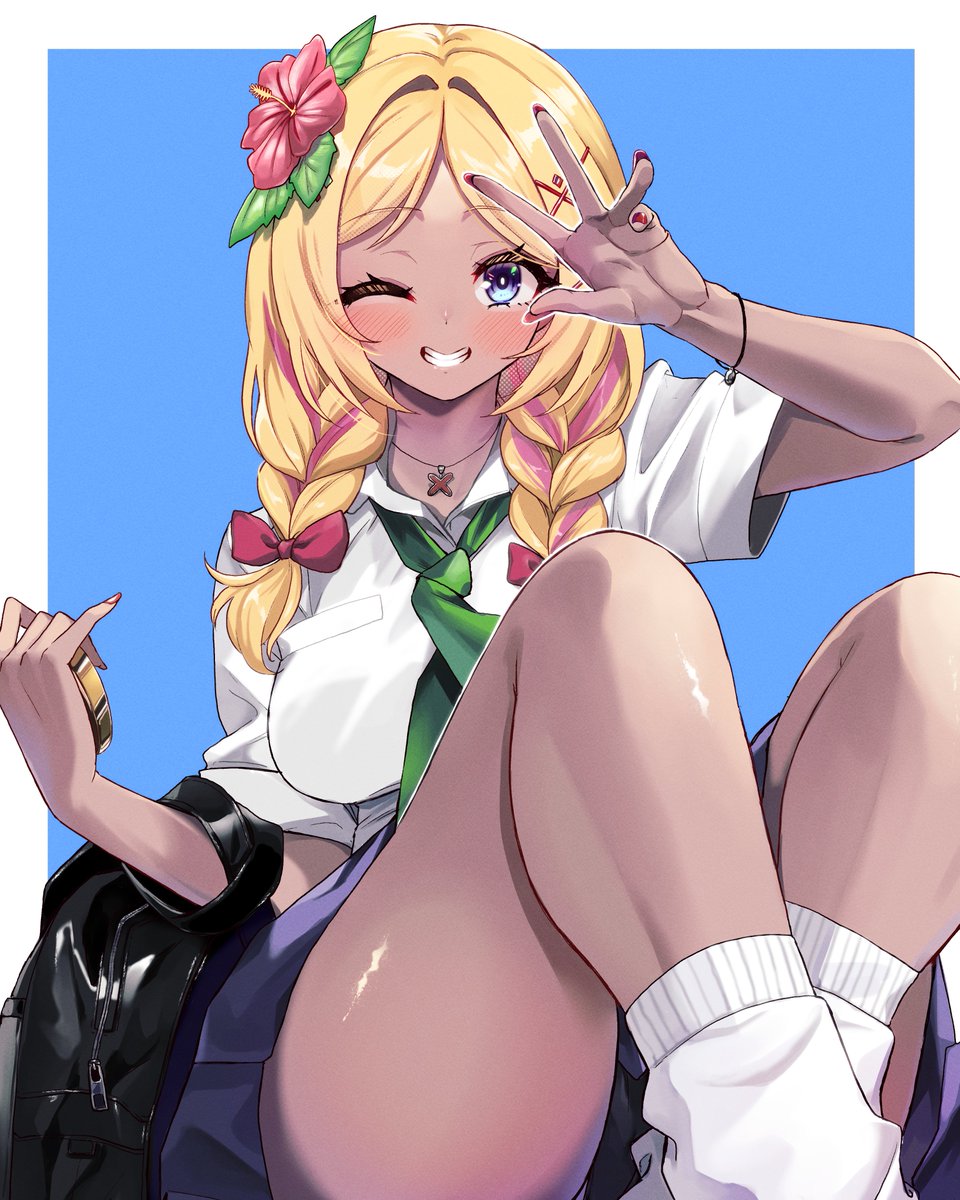 「黒ギャルアキロゼ #アロ絵」|大空照Ｐ🏴‍☠️🦖skeb募集中のイラスト