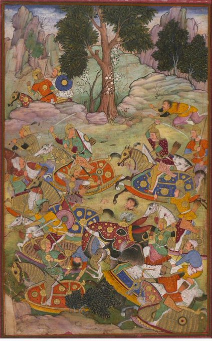 SadaaShree's tweet image. #TodayInHistory

Babur defeats and kills Sultan Ibrahim Lodi at the Battle of Panipat in 1526, thus effectively ending the Delhi Sultanate, and beginning the Mughal rule over India. Extensive use of field artillery, especially cannons would play a vital role in this victory.

His