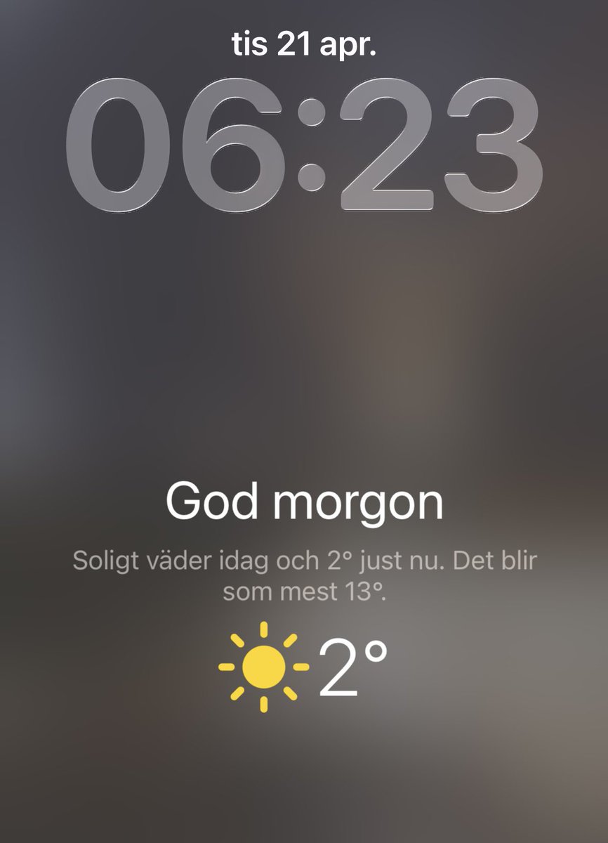 Godmorgon, kall natt, men blir fin dag 😃