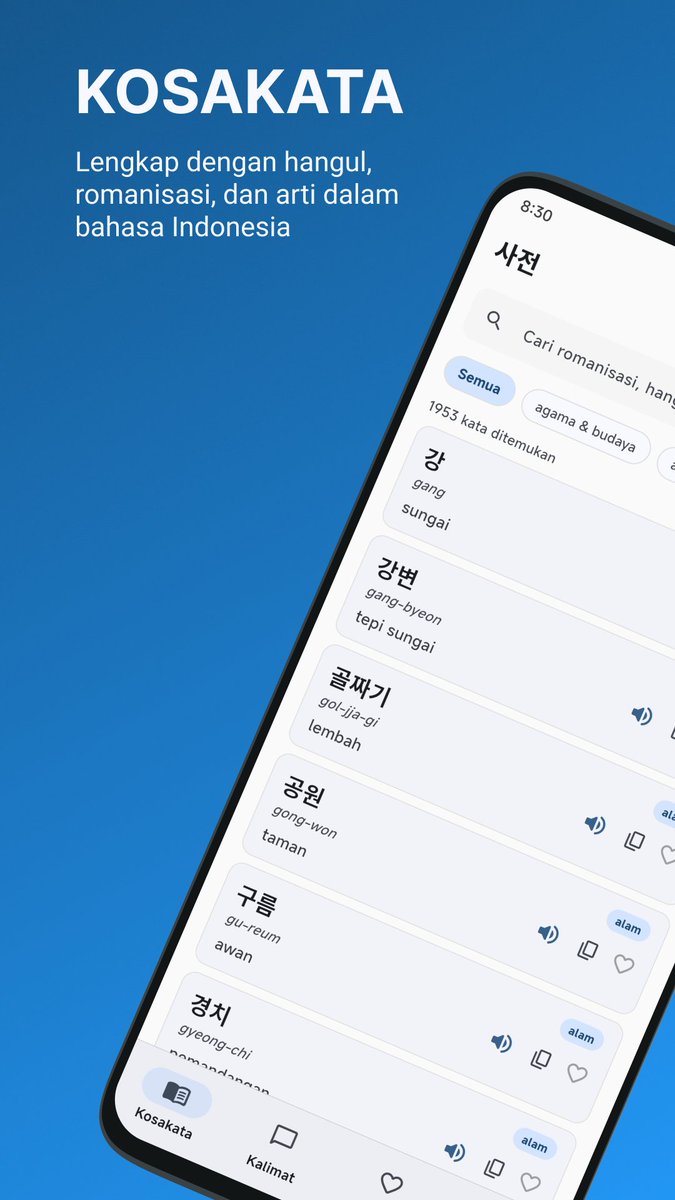 firmanvsly's tweet image. yang suka drakoran tapi gatau artinya bisa coba download aplikasi ini ya👀ada kosakata, percakapan, quiz dan bisa offline juga🤩bisa download disini play.google.com/store/apps/det…

#korea #kamus #kamuskorea #bahasa #bahasakorea #belajar #hangul #romanisasi #offline