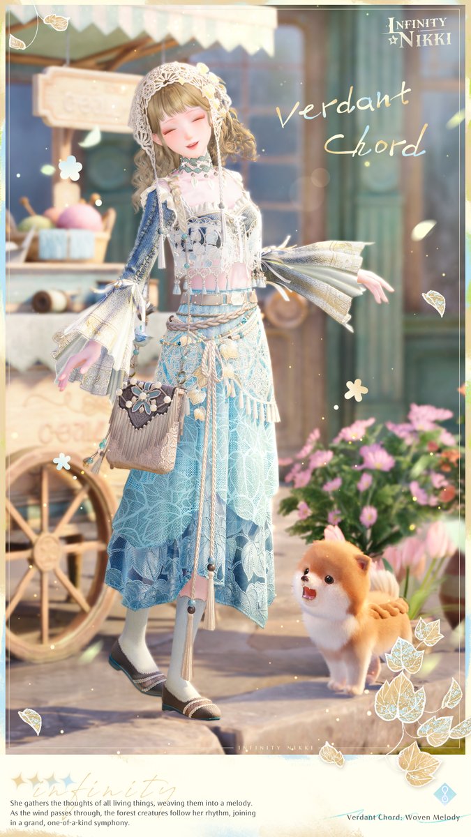 InfinityNikkiEN's tweet image. ♾Version 2.5 Where All Souls Return | Free Outfits

✨ Free Outfits from Limited-Time Events
With a clear, gentle heart, she senses the subtle emotions of every plant—rejoicing with each new bud breaking through the soil and sighing for every leaf drifting from its branch.
Event