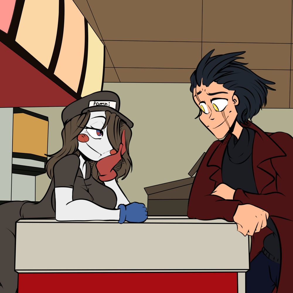 RealUlti_Dubs's tweet photo. [Totally Canon] - Reposted.
I Know I'm Late To #TADCEpisode4 Meme, But Hey, We Have Albert &amp; Pomni (Headcanon).
Pomni: Good To See You Again Babe~
*Sometime Later*
Pomni: Let's Go For More Than Just "A Coffee"
This Was Made By @crossexyroud 

#TheAmazingDigitalCircus #TADC #Pomni https://t.co/Rsgzn7vxu2