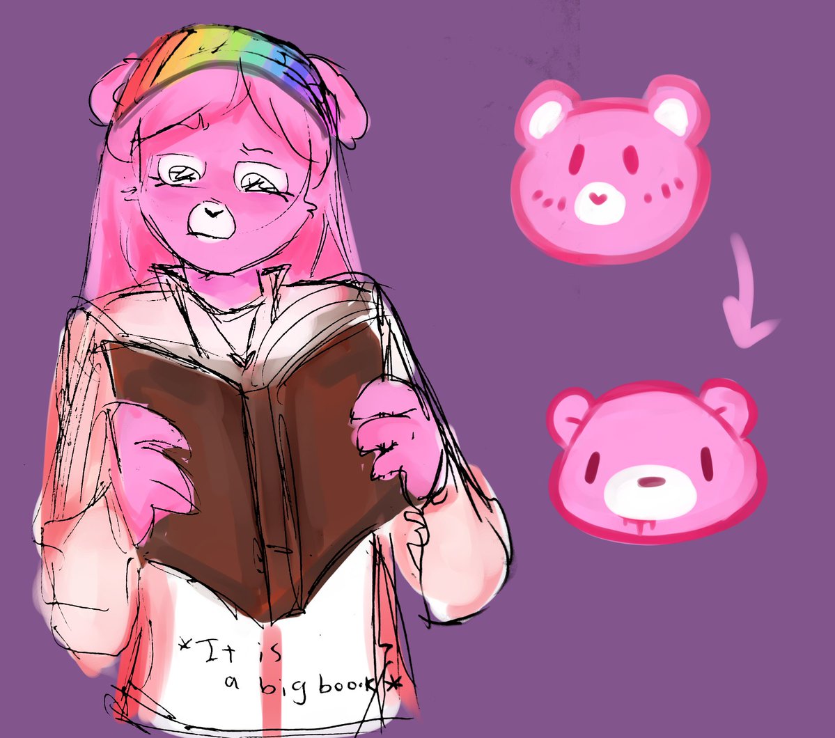 SSxtar's tweet image. She so studious

#caretwt
#carebears
#cheerbear