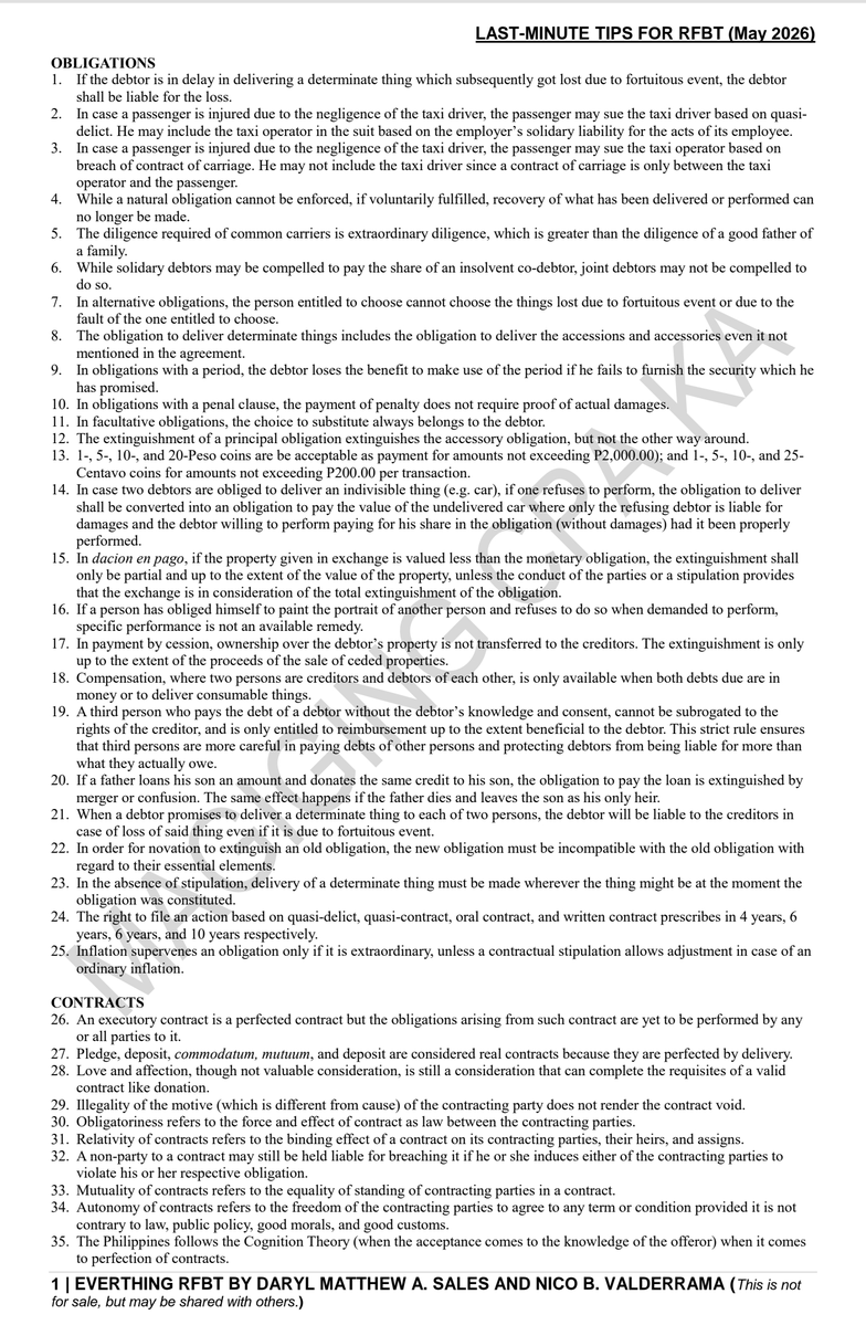 Here's the Last-Minute Tips for the CPALE May 2026 on RFBT by DAS and NBV.

bit.ly/3QdRsZl

PASSWORD: MAGIGINGCPAAKO

IMPORTANT NOTE: This document is not meant to replace adequate review time and reputable reference materials in preparation for the CPALE. This is merely