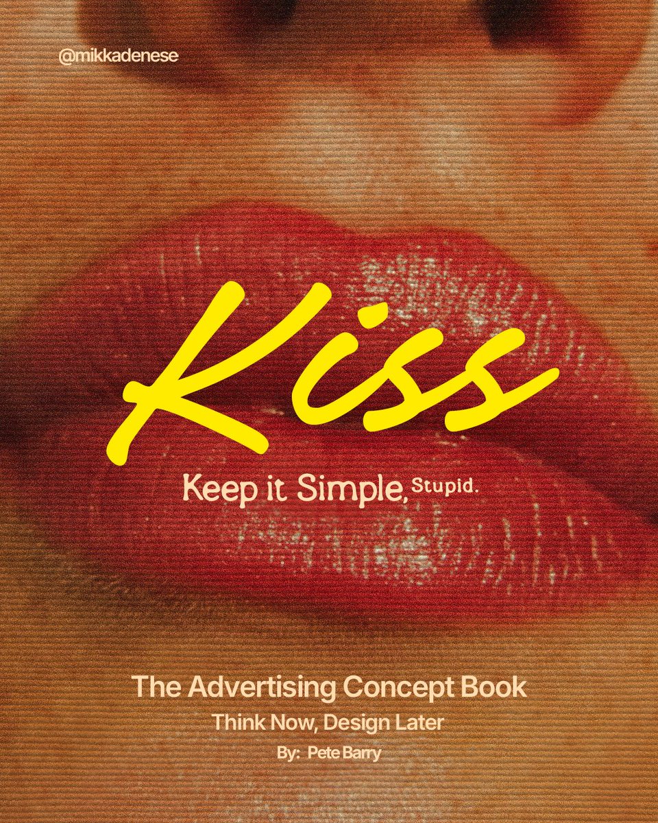 mikkadenese's tweet image. Keep. It. SIMPLE.✨

#Advertising #Marketing #CreativeAds #DigitalMarketing #BrandStrategy