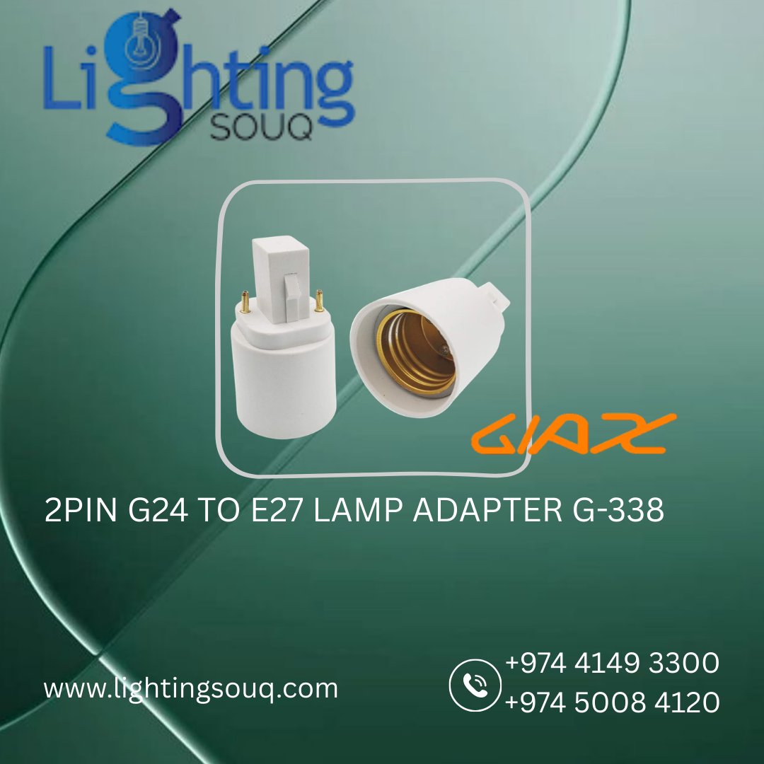 lightingsouq's tweet image. Easily convert your lighting setup with G24 to E27 Lamp Adapter 🔌
Quick install • Strong build • Compatible &amp;amp; convenient solution for modern lighting needs.

#LampAdapter #G24toE27 #LightingSolutions #Electricals #EasyInstall #HomeLighting #UpgradeLighting #LEDSetup
