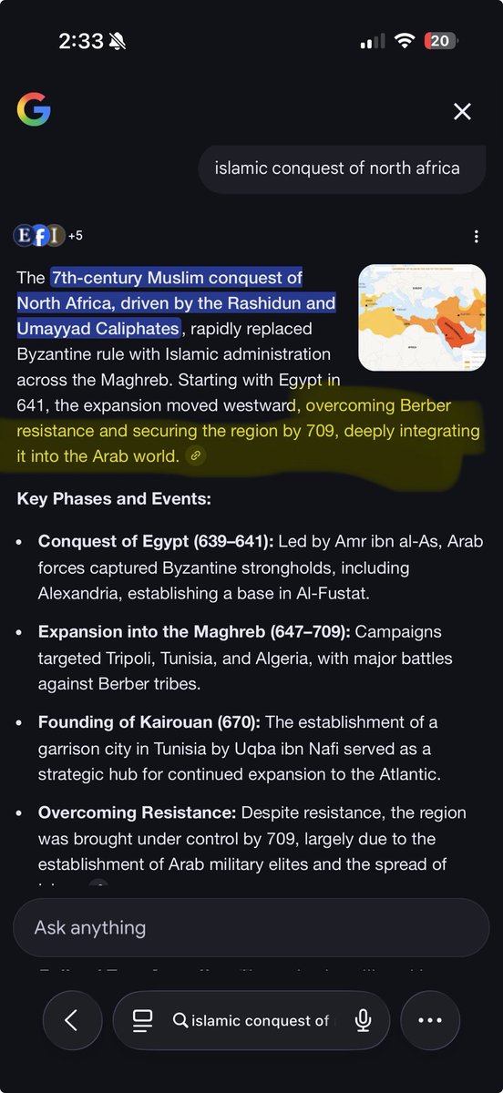 BigQuack_cnft's tweet photo. @AfricanArchives North Africa was conquered by the Arabs and forced to be Muslim a few years before this. Probably why North Africa got conquered so easily. https://t.co/CKZ5iQvzoV