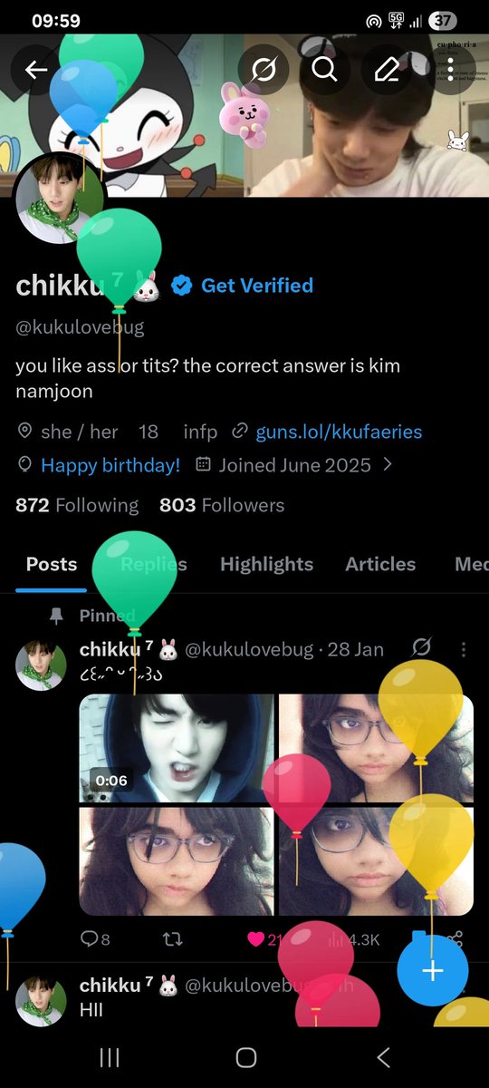 kukulovebug's tweet photo. its my b'day !! cant believe im in the last year of my teens already, time flies so fast https://t.co/l0KAVOXOfK
