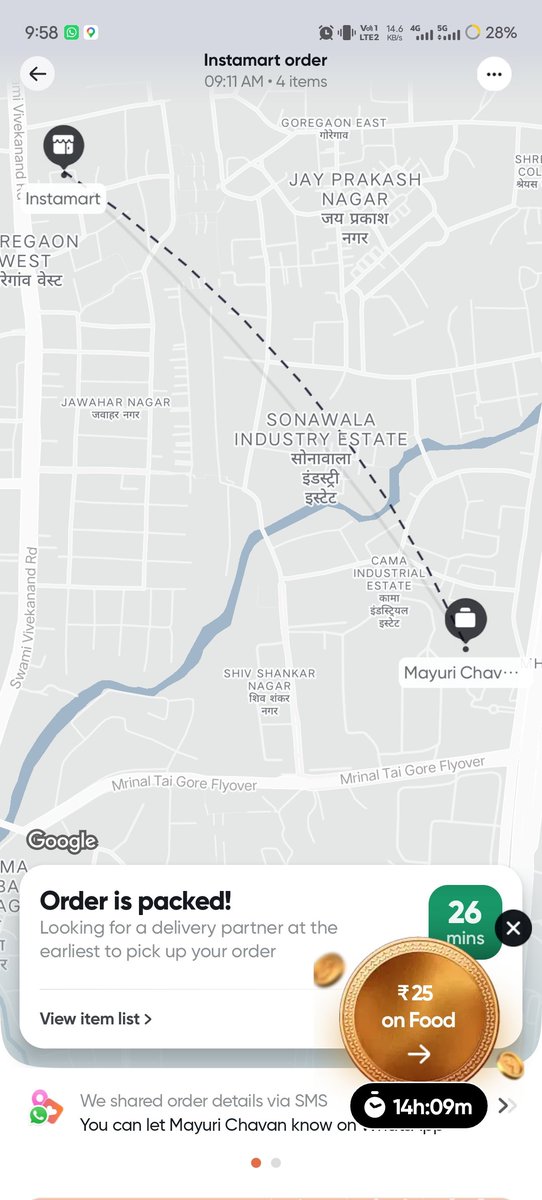 Middle_wings's tweet image. Hello @harshamjty @swiggy @instamart_it, I have placed my order at 9:11 am. and it's been almost 1 hour, however yet not delivered. Why was it accepted if it would not be delivered?

Kindly deliver my order immediately.

@jagograhakjago #India #Instamart #Swiggy #NarendraModi