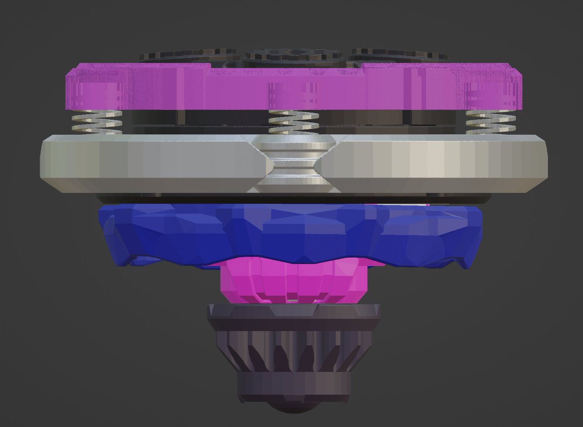Camanchaca_beys's tweet image. Eternal Balance 9-60 At
This is a stamina type UX homage to Flame Libra from MFB
The upper plastic part is spring loaded and works like Deep Chaos from Burst
The bit is called Atomic. It is 2mm shorter than normal bits, and is free spin like FB
#BEYBLADEX #Beyblade #3Dmodeling