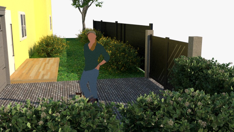 Anisa_dr21's tweet image. View dari kiri melihat ke arah kanan taman depan #WIP #ADR_ART