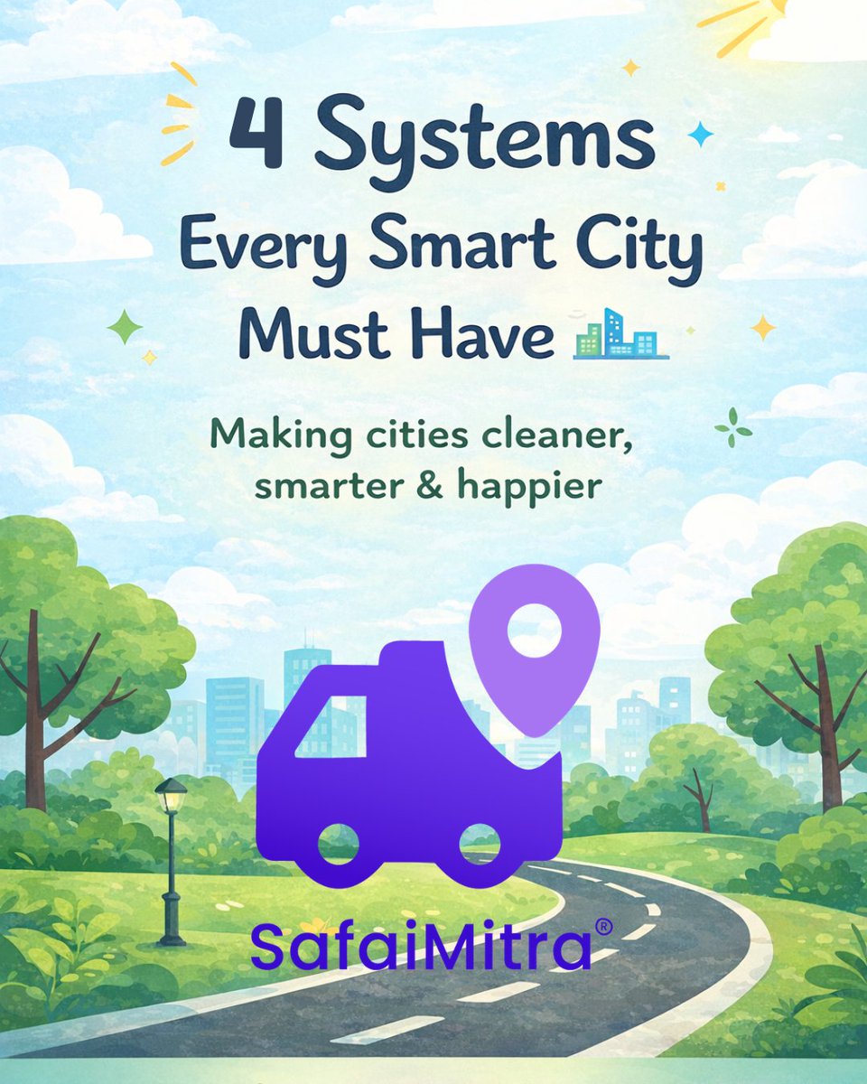 DVertex247's tweet image. From real-time GPS tracking to complaint management, workforce monitoring, and powerful analytics — every system plays a role in creating cleaner, more efficient cities.

#SmartCity #WasteManagement #SaaS #UrbanTech #DigitalIndia #SmartGovernance