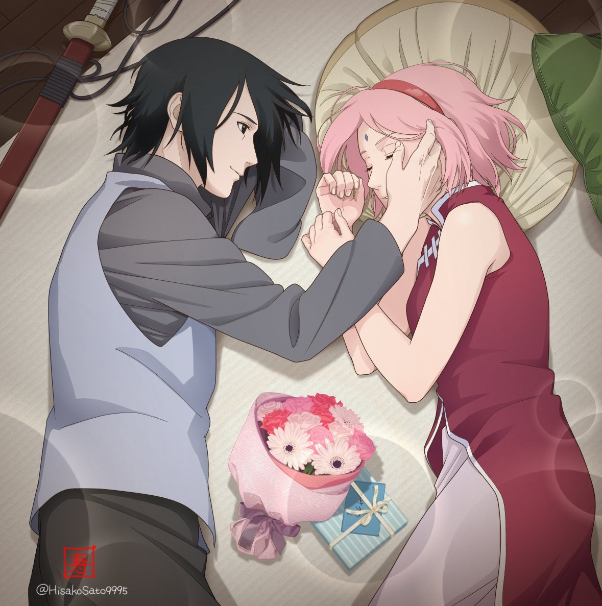 sasusaku illustration by Hisako Sato ♡

16 years                                           33 years