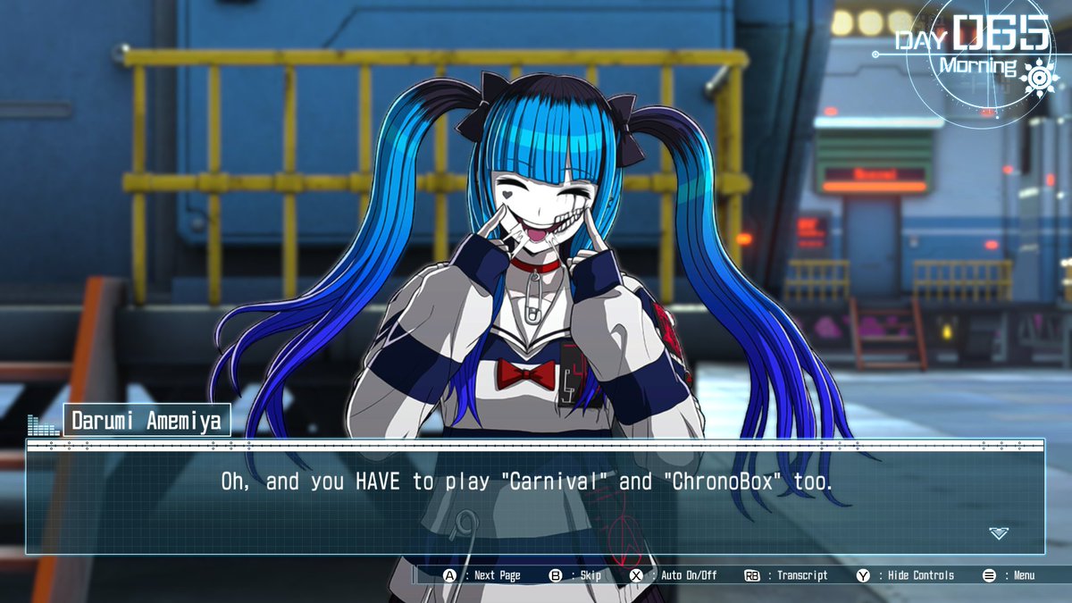 type_june's tweet photo. Actually insane that Kodaka name-dropped shit like Sayooshi and Chronobox in an all-ages game. https://t.co/xcb1vF3yqq