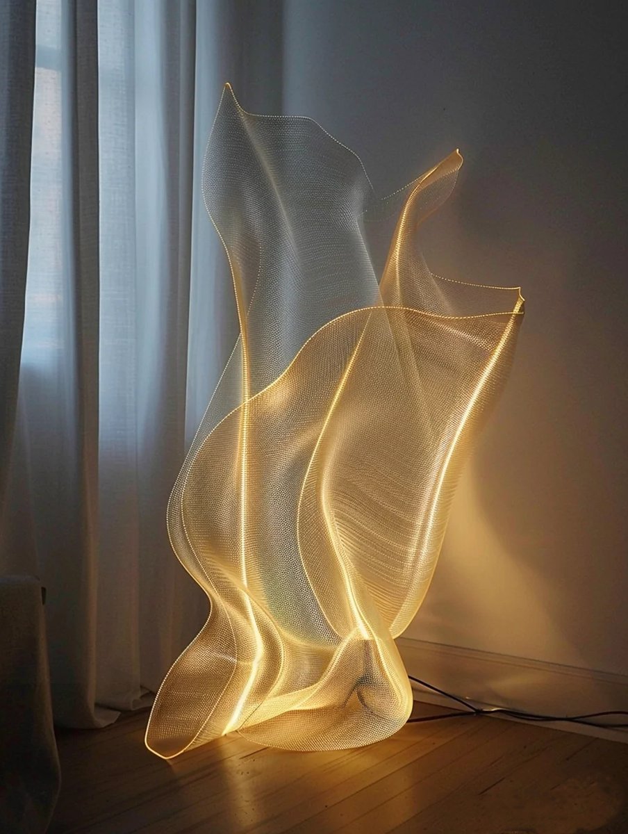 dhouse1212's tweet image. "Immerse in the art of light—this installation wraps you in soft, shifting hues, turning every breath into a brushstroke of color. A moment where you’re not just watching art, but being part of it.  #ArtExperience #LightArt"