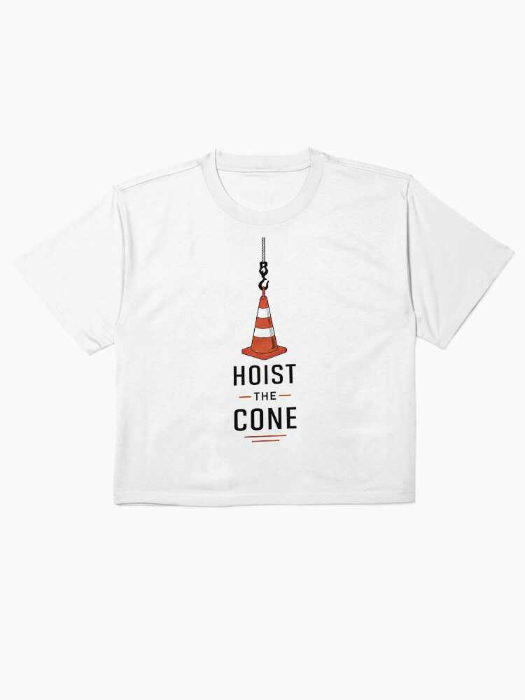 TurtleLina's tweet image. Get my art printed on awesome products. Support me at Redbubble #RBandME:  redbubble.com/i/t-shirt/Hois… #findyourthing #redbubble #HoistTheCone, #FunnyConstruction, #TrafficCone, #ConstructionHumor, #WorkZoneStyle, #FunnyTShirtDesign, #StreetwearHumor, #MinimalGraphicTee,