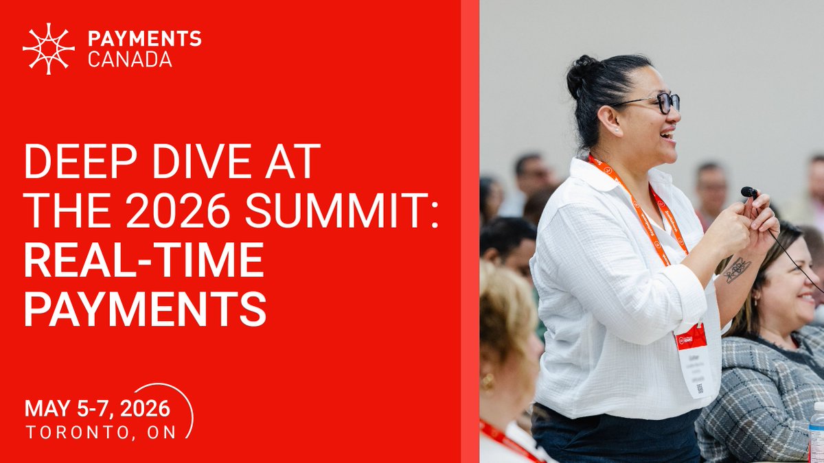 PaymentsCanada's tweet photo. The Payments Canada SUMMIT is one week away. Join an immersive half-day session to learn more about Canada’s Real-Time Rail. Space is limited to only 125 delegates per Deep Dive session. 

Register now: https://t.co/z375uOKhiS
#PaymentsMatter https://t.co/uA3Lhi9A6V