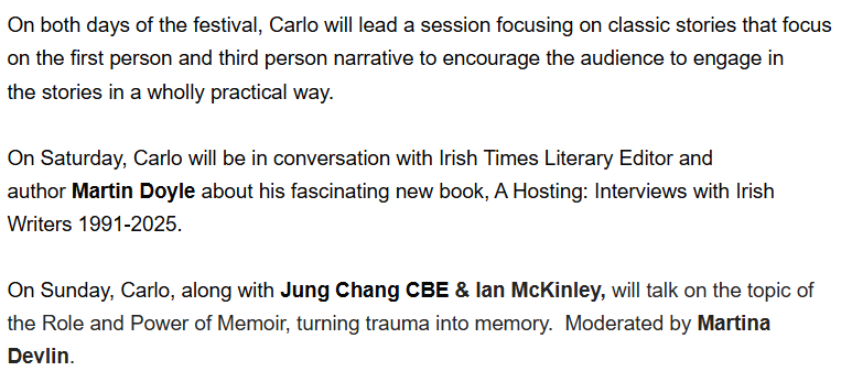 TCDEnglish's tweet photo. 🌾The Ballyscullion Park Book Festival, a celebration of writing, music and art in the heart of Seamus Heaney country, takes place on May 16th and 17th &amp; creative writing professor Carlo Gébler will be there across the weekend! 

More info below &amp;🎟️here: https://t.co/J6qxCvQDhP https://t.co/WArMXeV6WT
