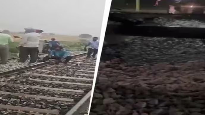 IndiaToday's tweet image. 𝐈𝐒𝐈-𝐥𝐢𝐧𝐤𝐞𝐝 𝐊𝐡𝐚𝐥𝐢𝐬𝐭𝐚𝐧𝐢 𝐦𝐨𝐝𝐮𝐥𝐞 𝐛𝐞𝐡𝐢𝐧𝐝 𝐏𝐮𝐧𝐣𝐚𝐛 𝐫𝐚𝐢𝐥 𝐭𝐫𝐚𝐜𝐤 𝐛𝐥𝐚𝐬𝐭, 𝐤𝐢𝐧𝐠𝐩𝐢𝐧 𝐚𝐫𝐫𝐞𝐬𝐭𝐞𝐝

#Punjab Police arrested four men after an attempted detonation damaged a railway track in Patiala. Investigators said the alleged