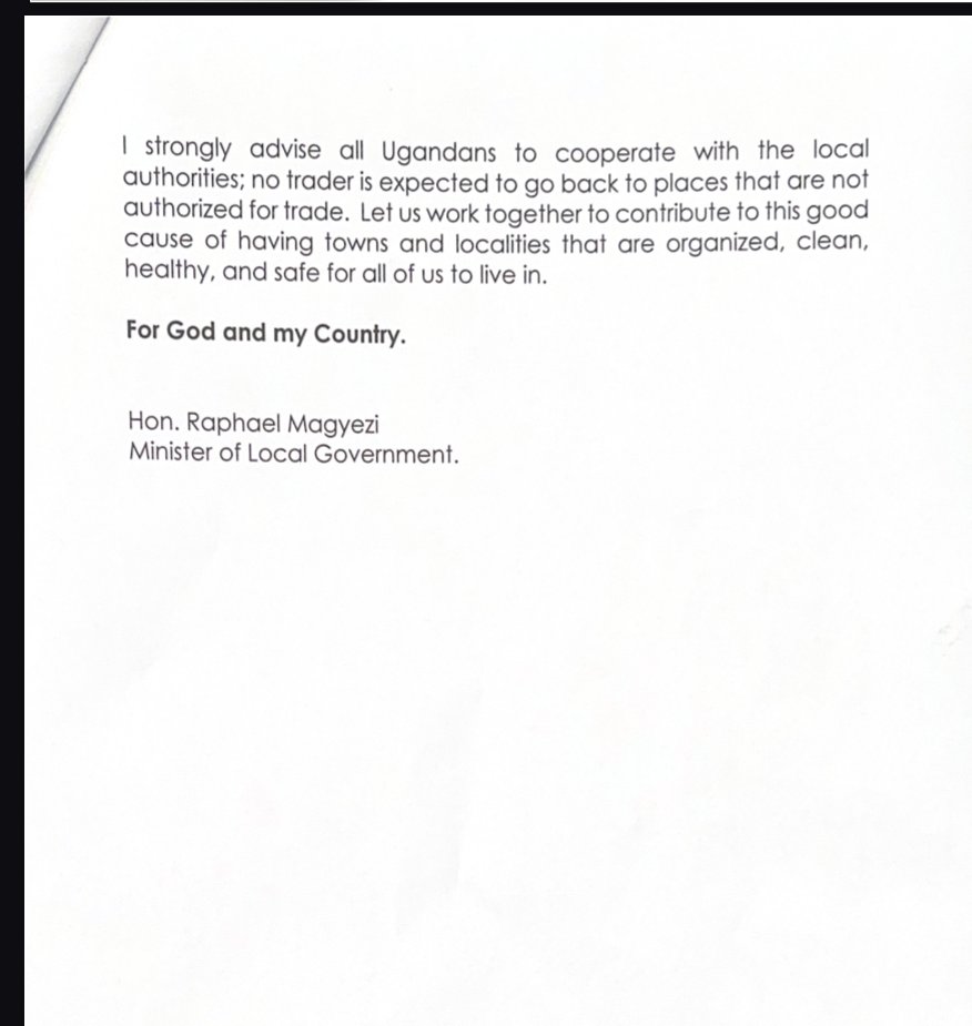 RedPepperUG's tweet photo. #PepperUpdatesUG
Trade order enforcement continues as Govt pushes to restore order in cities, urging traders to operate in safe, designated spaces—not roads, drainage channels or walkways. Engagement and alternative spaces are being rolled out to protect livelihoods. https://t.co/UFgaEBinRg
